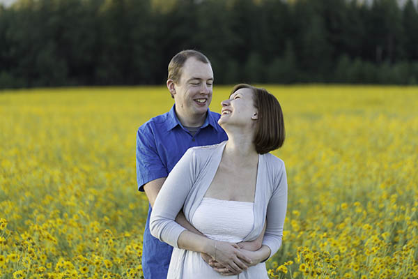 Engagement photos for a young couple