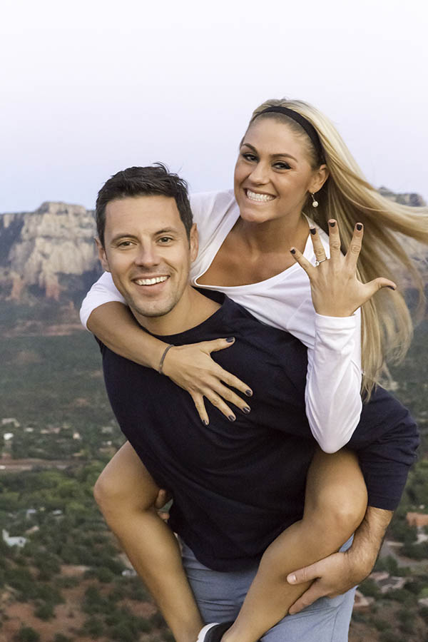 Girlfriend shows off her new engagement ring 