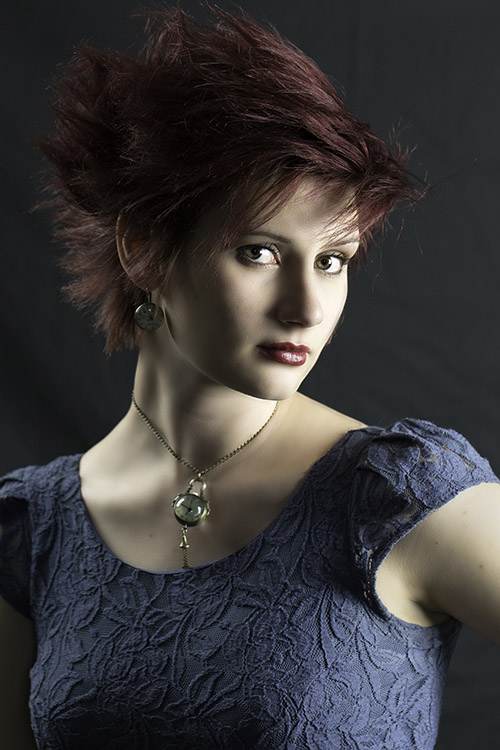 Cassie black background Model Cassie in studio